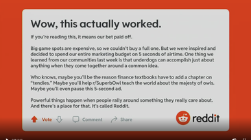 The 5-second Reddit Super Bowl ad you probably missed