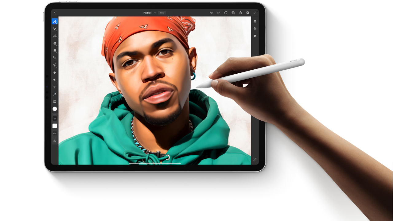 Edit video, create designs, and more on this powerful tablet.