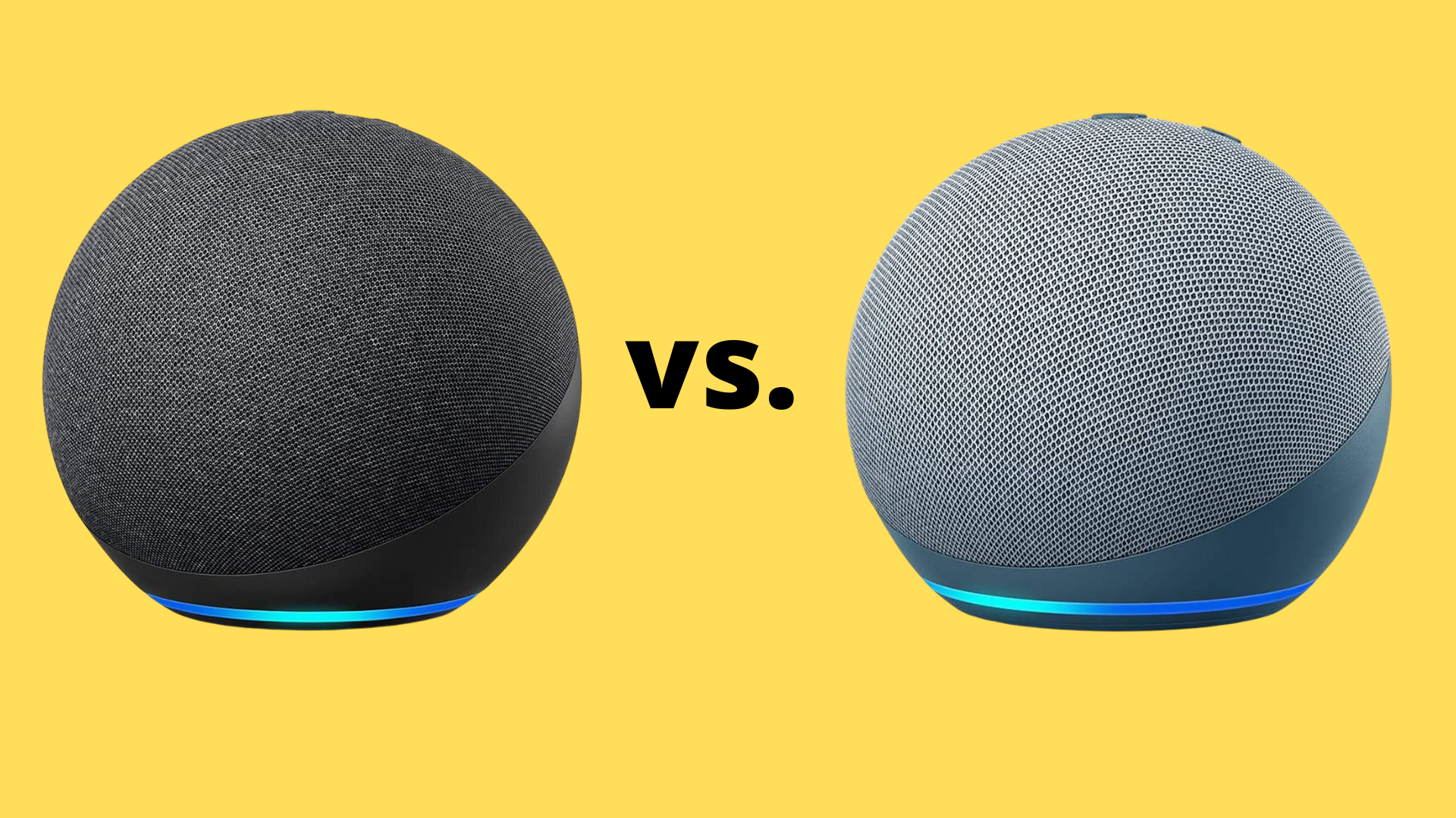 echo speaker next to echo dot speaker with 