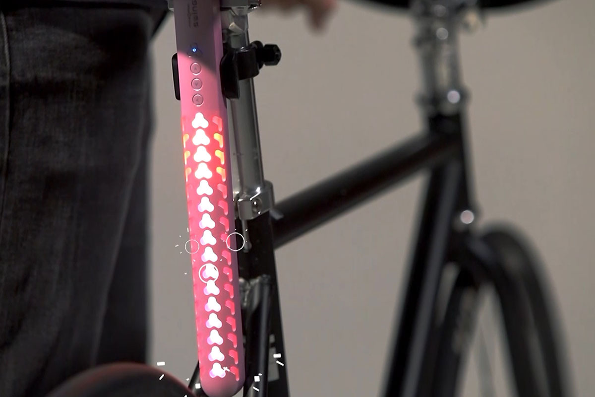 Attach this light stick to your bike for extra visibility.