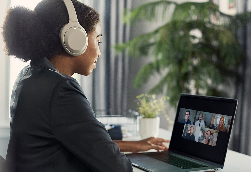 The Sony WH-1000XM4 headphones offer a better experience if you spend all day jumping from one video call to the next.