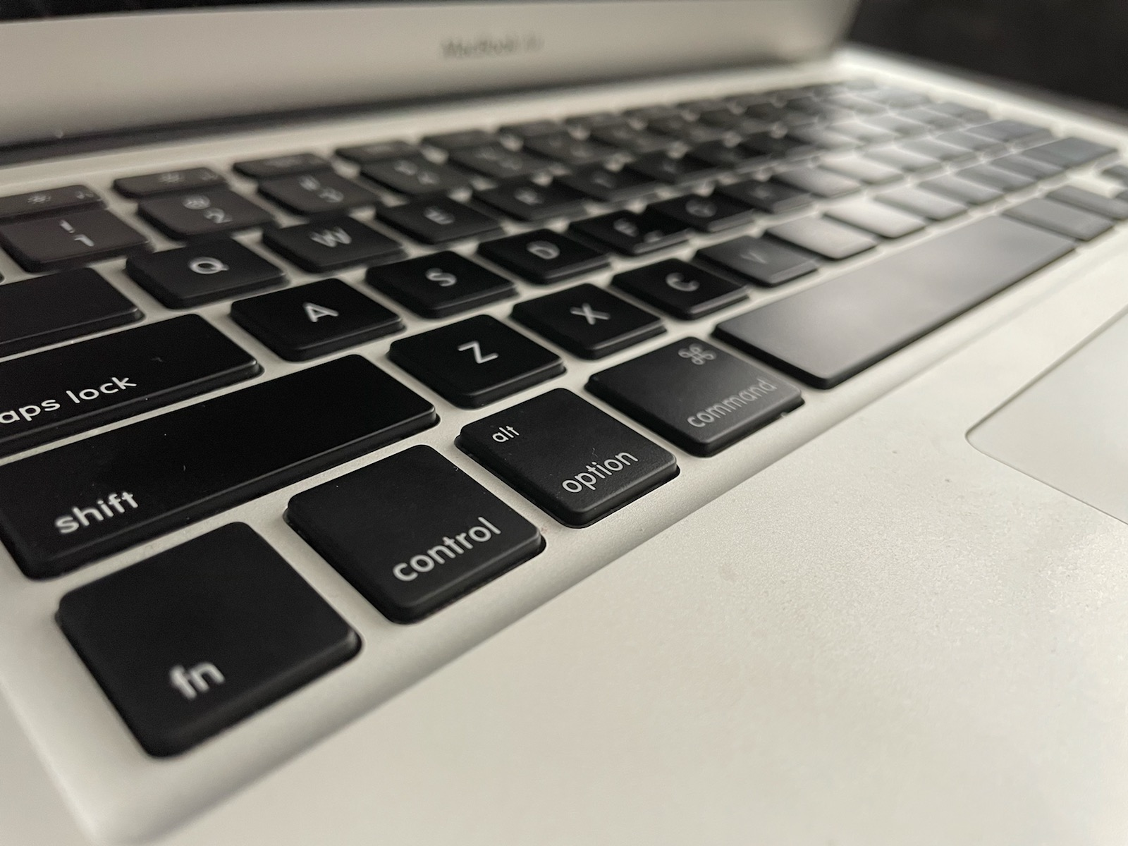 A MacBook Air keyboard.