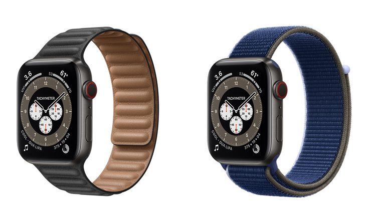 It's hard to tell, but these Apple Watch models have a titanium case.