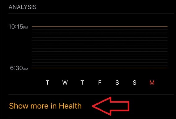 Here's where you find your sleep stats.