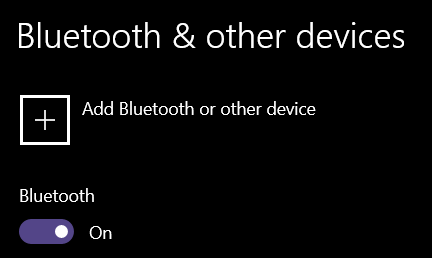 Go here to add a Bluetooth device.