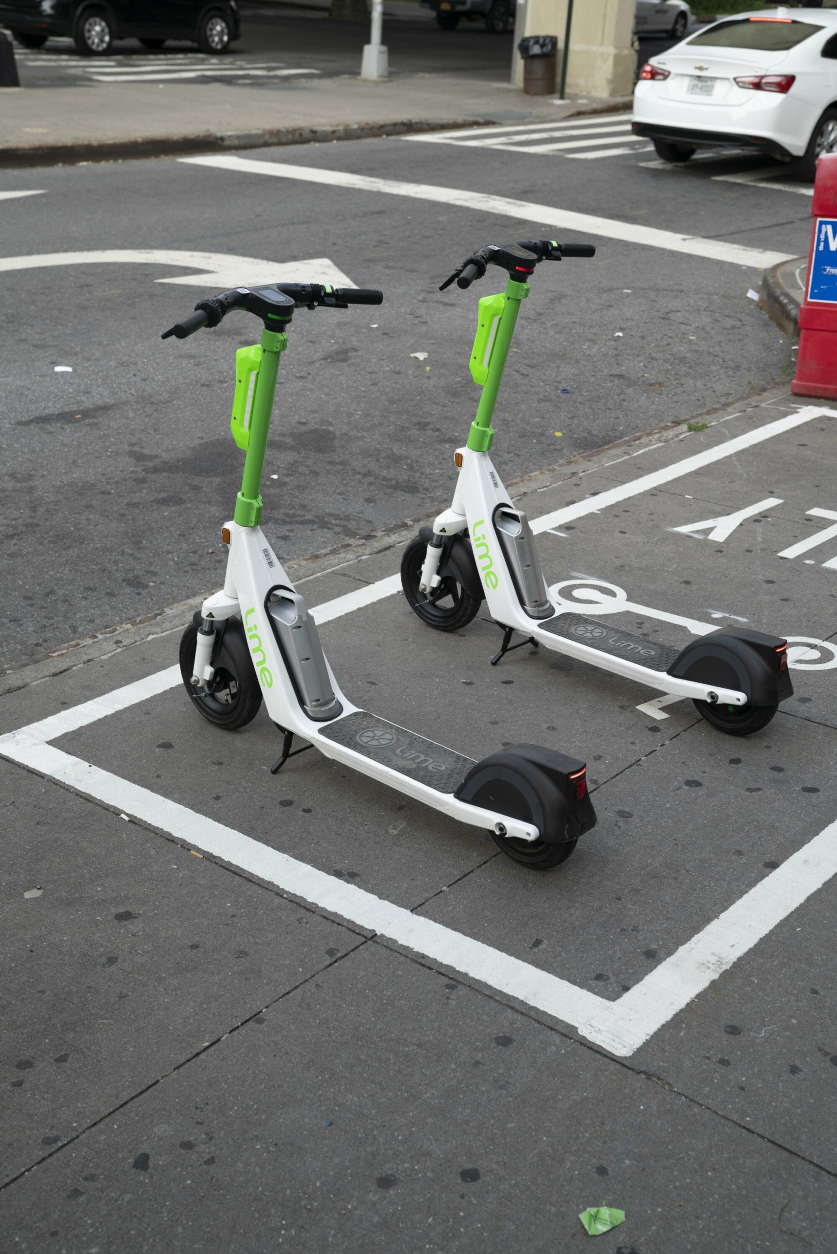 Spotted: Lime scooters in New York City.