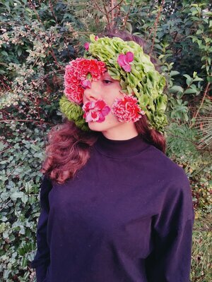 An anti-facial recognition makeup look by McDonald.