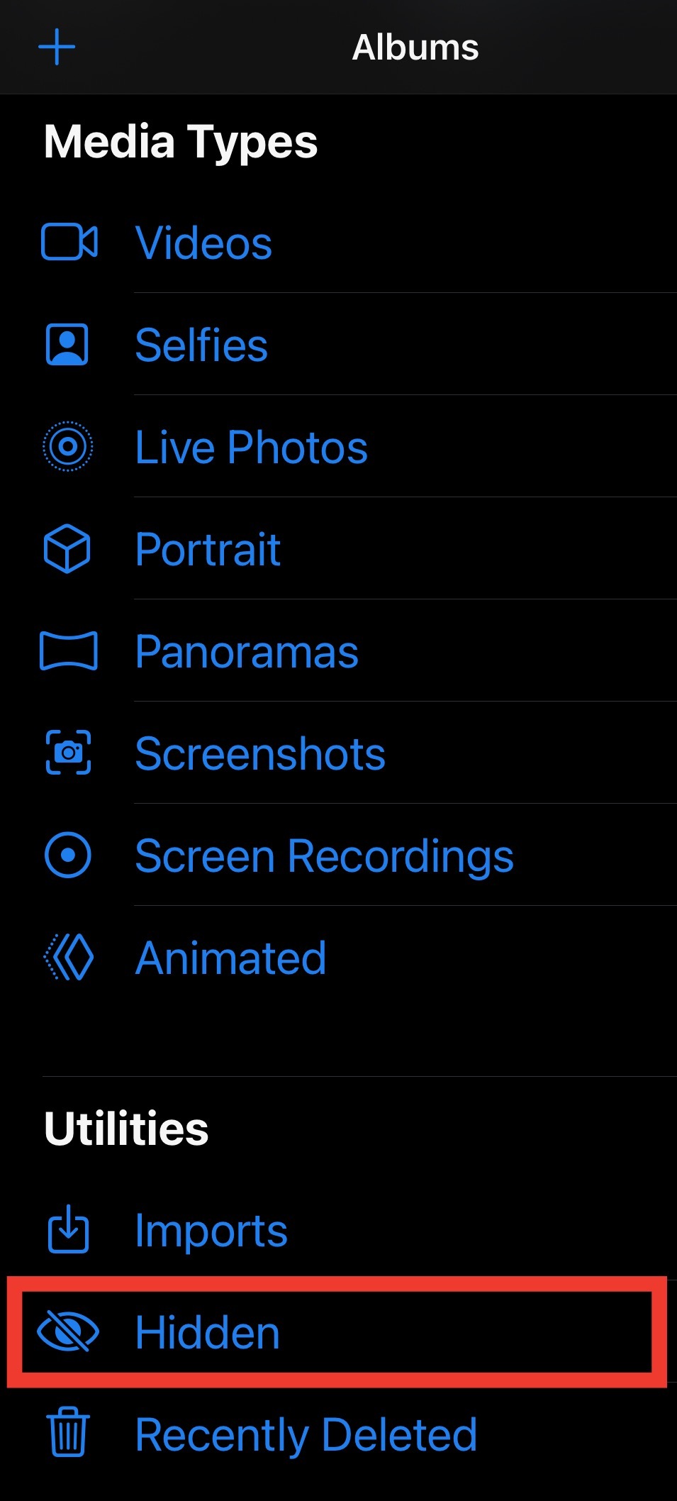 Where to find your "Hidden Album"
