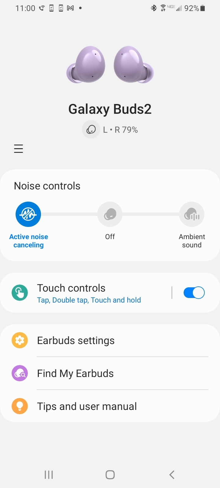 Galaxy Wearable works the same here as it did for the previous two pairs of earbuds.