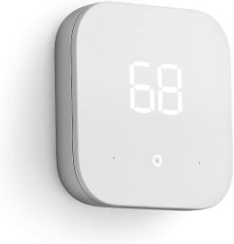 amazon smart thermostat against a plain white background