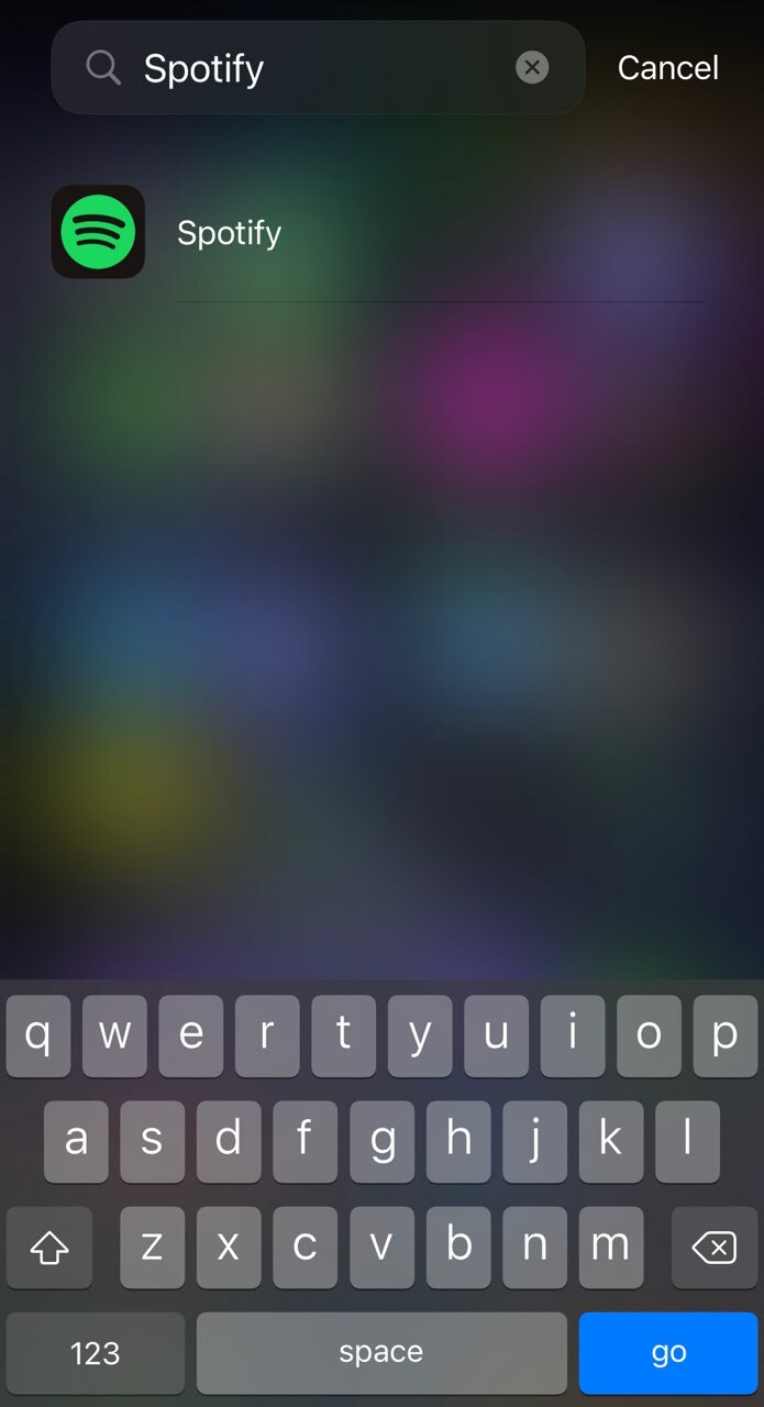 Search the app's name in your App Library
