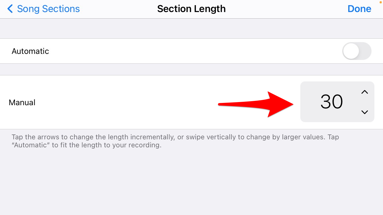 You want your section length to be thirty seconds because that is the length of a ringtone.