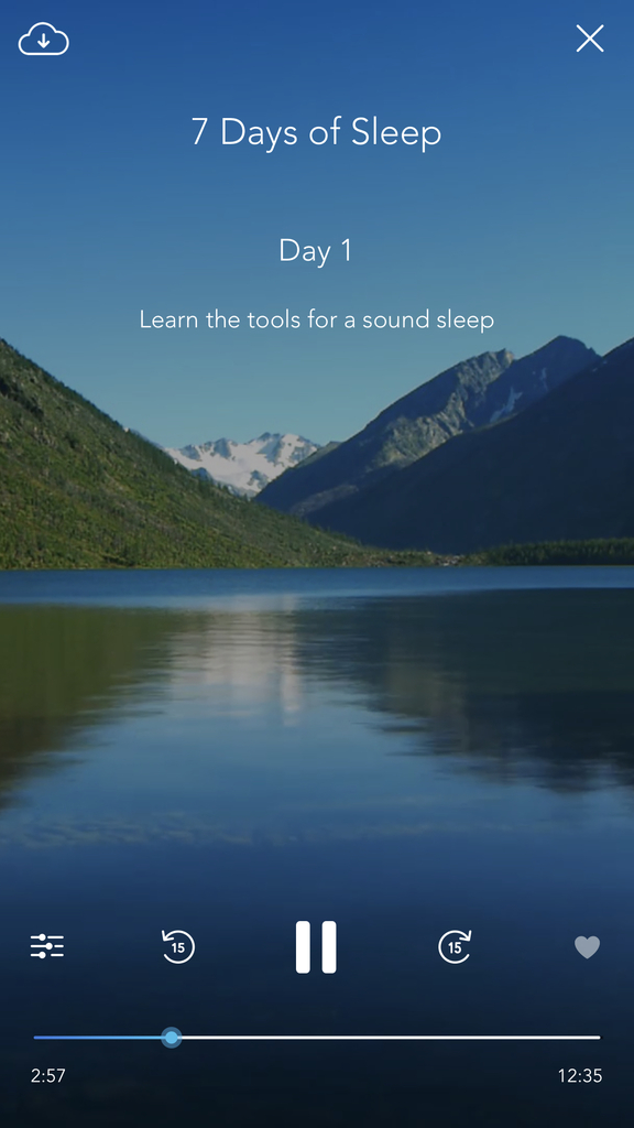 Calm lets you enjoy a wide range of meditation tutorials, mixing in the sounds of nature to add ambiance.