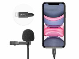 Movo iLav Digital Lavalier Omnidirectional Clip-On Microphone with Lightning Adapter — $34.99