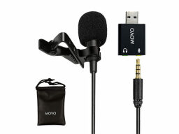 Movo Lavalier Universal Computer Microphone with USB Adapter — $14.99