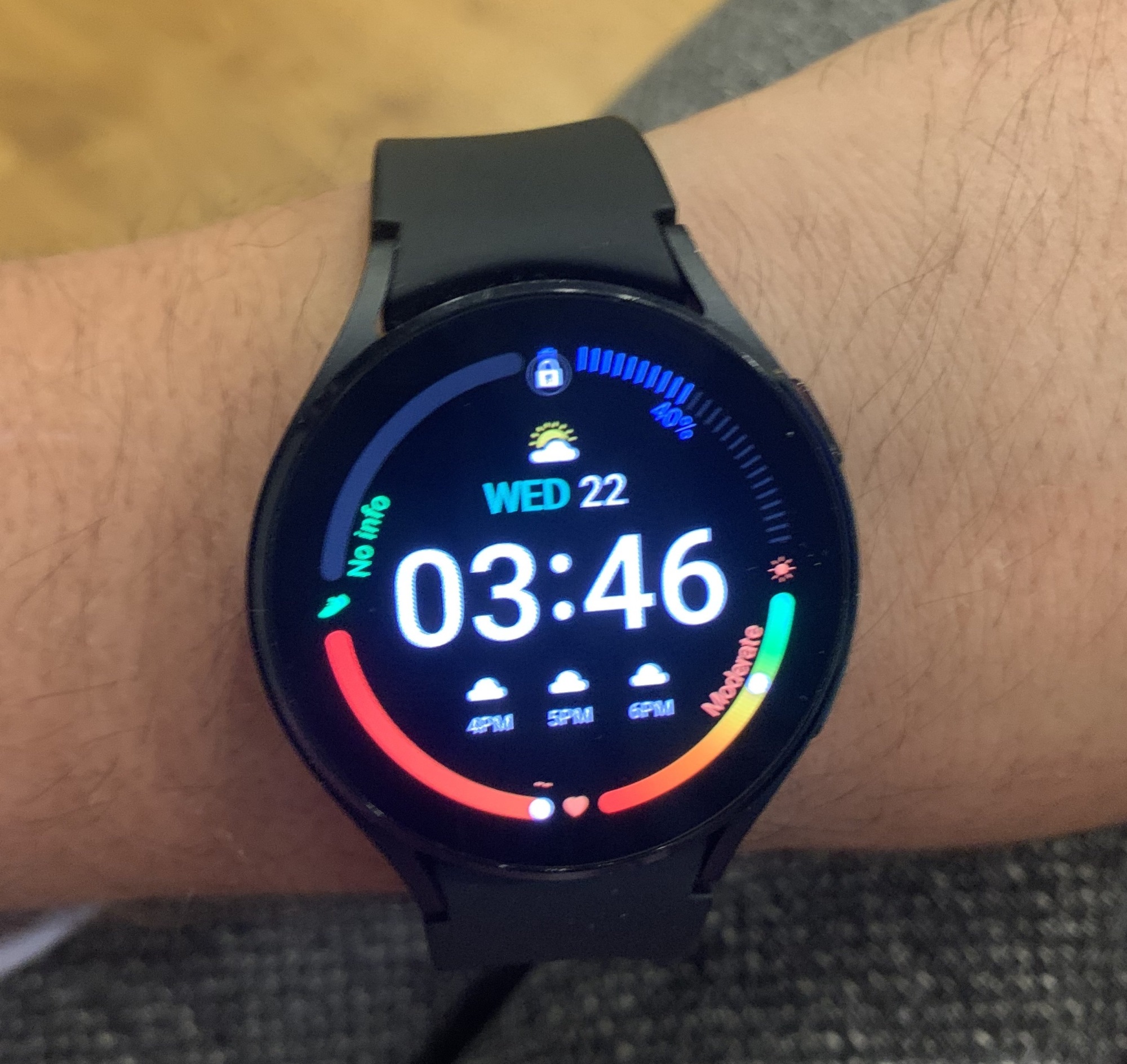The watch, actually on my wrist.