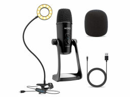 Movo UM700 USB Desktop Studio Microphone and LED Ring Light Bundle — $89.99