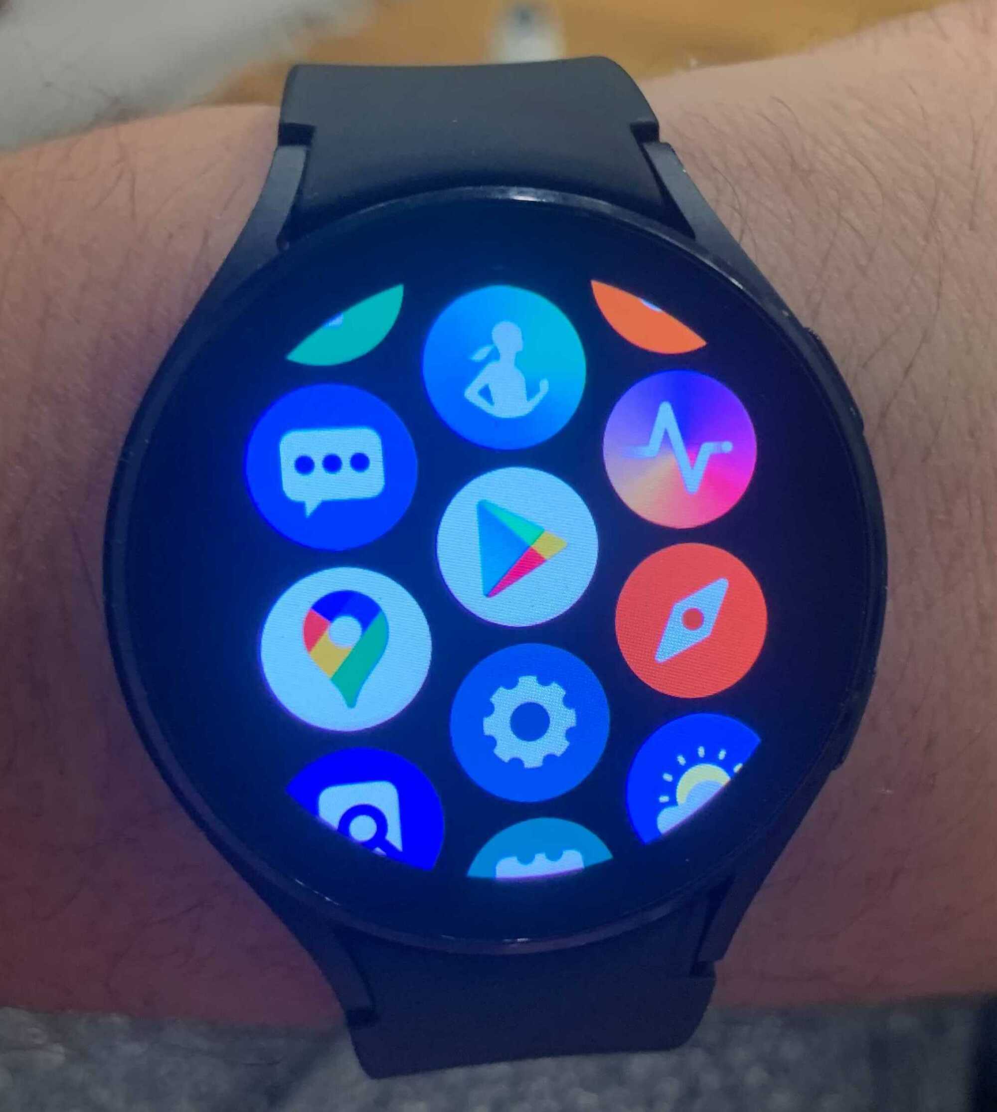 The app page on my watch.