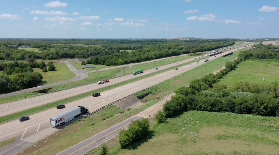 Autonomous driving on the interstate.