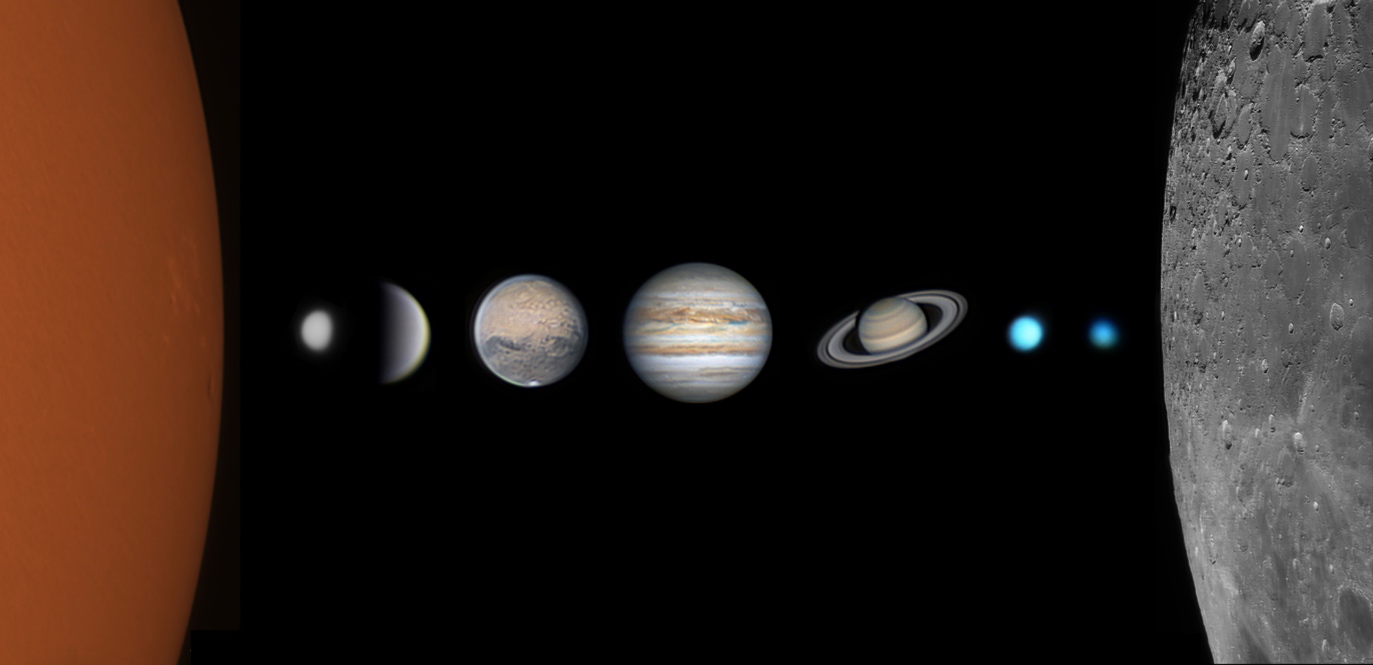 "Family Photo of the Solar System" by 至璞 王 Zhipu Wang, aged 15 (winner.)