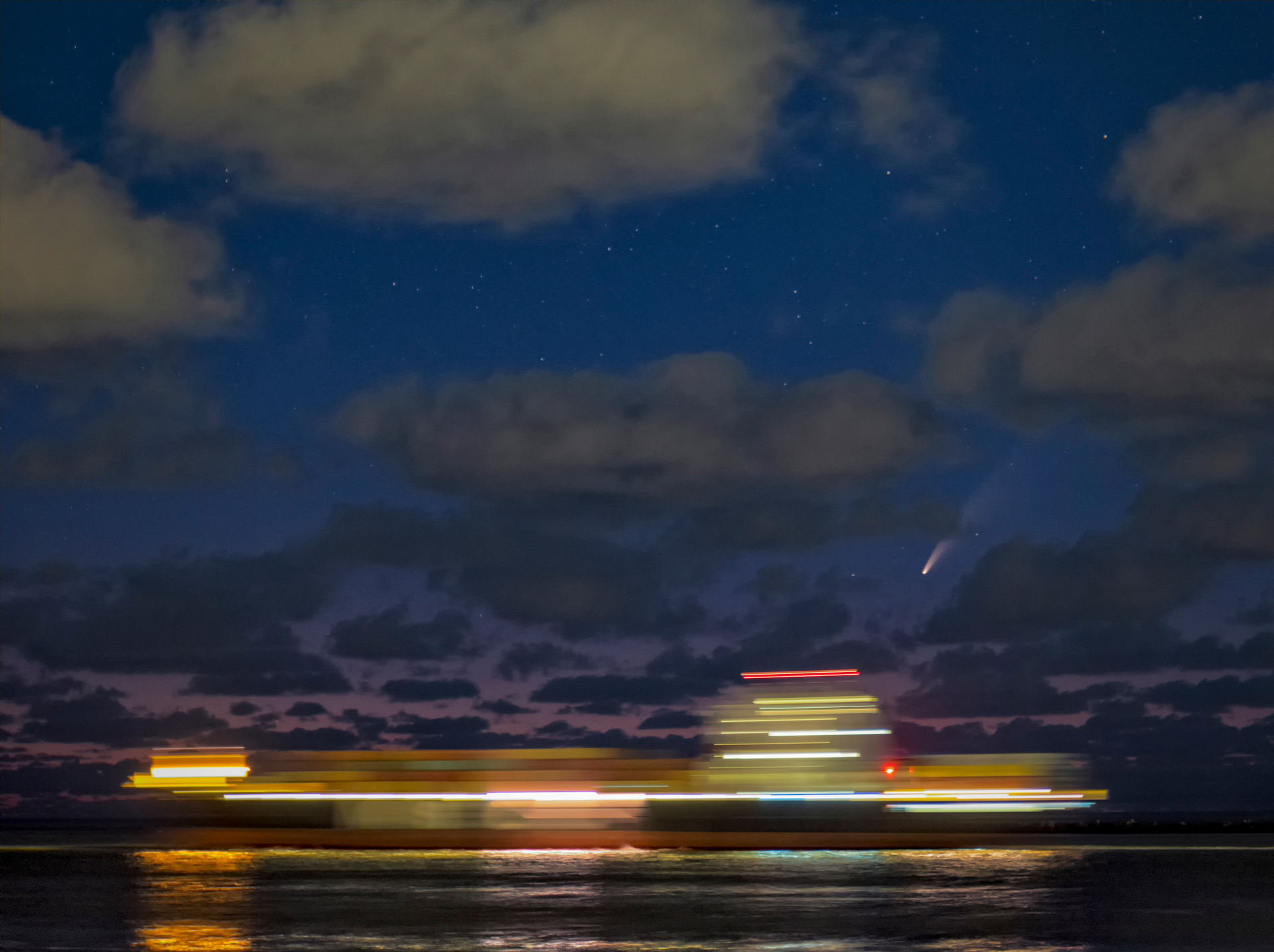 "A Lonely Ship Under the Stars" by André van der Hoeven (runner-up).