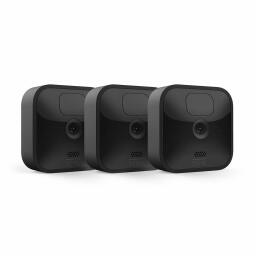 three black square-shaped blink cameras