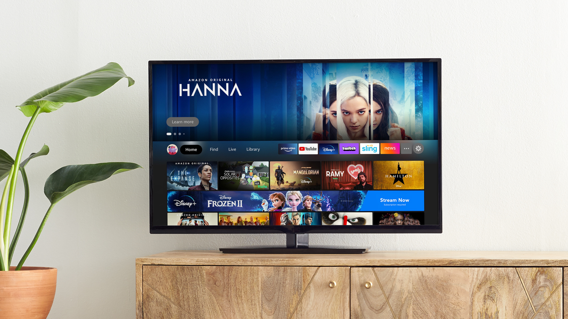 The updated Fire TV interface from 2020 shines on the new Fire TV Stick 4K Max.