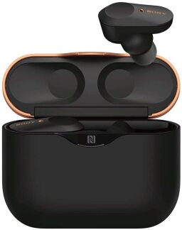 black sony WF-1000XM3 earbuds