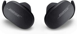 Bose QuietComfort noise-canceling earbud headphones in black.
