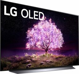 a diagonal view of the 55-inch lg c1 oled tv