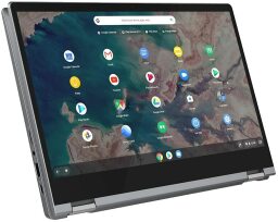 The Lenovo Chromebook Flex 5 2-in-1 in tablet mode.