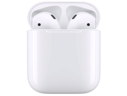 AirPods sitting in their charging case