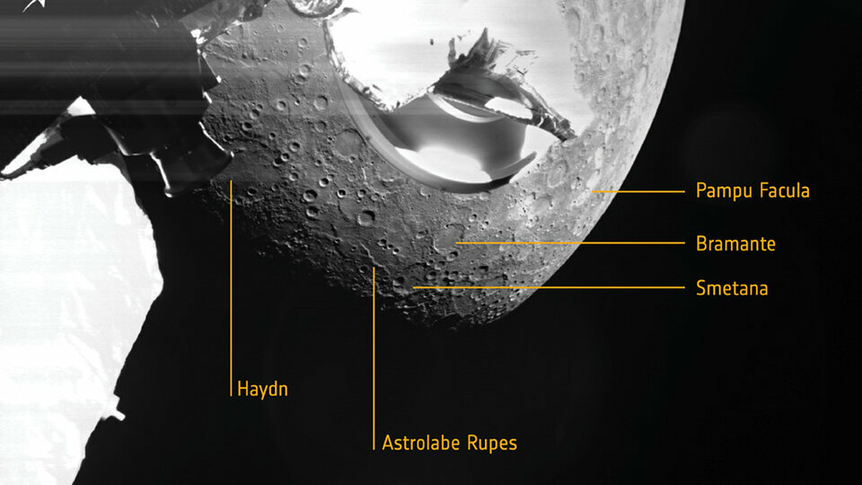 Craters identified on Mercury's surface.