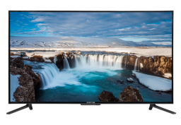 Sceptre 55-inch Class 4k TV with waterfalls shown on screen