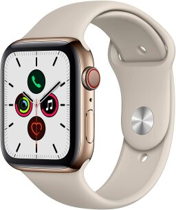 Gold Apple Watch with sport strap