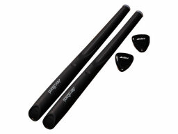 Black drumsticks and earphones
