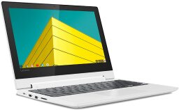 Silver laptop with yellow wallpaper