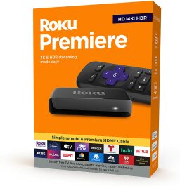 Roku Premiere HD/4K/HDR Streaming Media Player with Simple Remote and Premium HDMI Cable