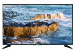 Sceptre 50-inch Class 4K TV with water and rocks on screen