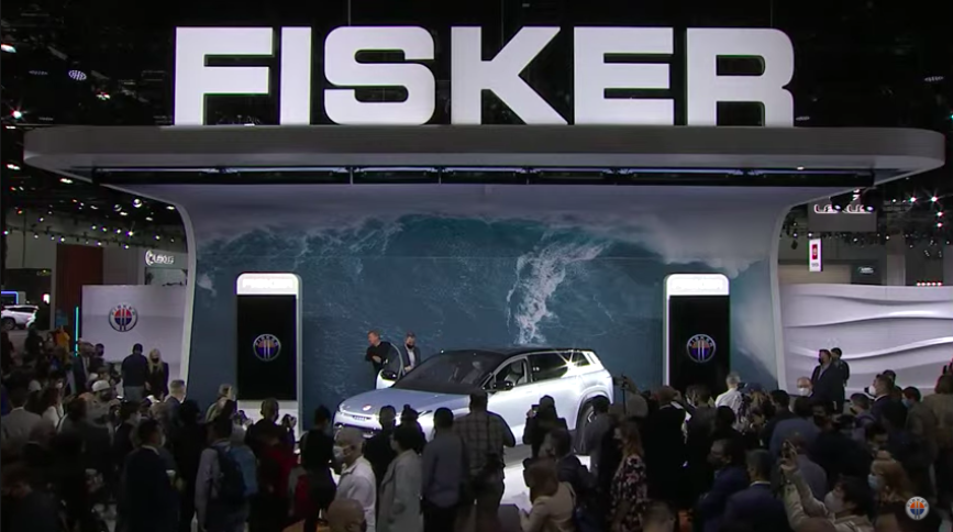 Fisker reveals the Ocean electric SUV at the LA Auto Show.