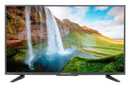 Sceptre 32-inch class 720p HD LED TV with waterfall landscape on screen