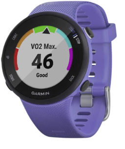 garmin forerunner 45s in purple and black