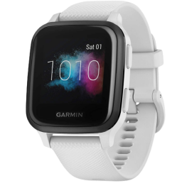 garmin venu sq music in white and silver