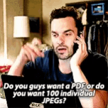 Nick Miller from New Girl talking about PDFs.