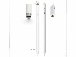 Different angles of a Digipen stylus for iPads and tablets on a white background.