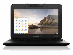Black chromebook with mountainous wallpaper
