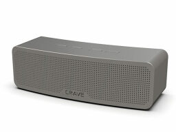 Gray curved rectangular speaker