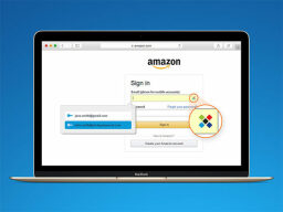 Amazon login screen with autocomplete password