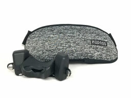 Grey sleeping mask with attached black device