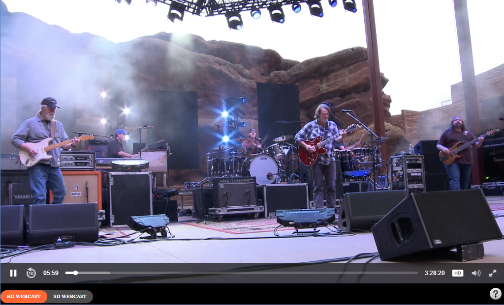 band performing live via a webcast